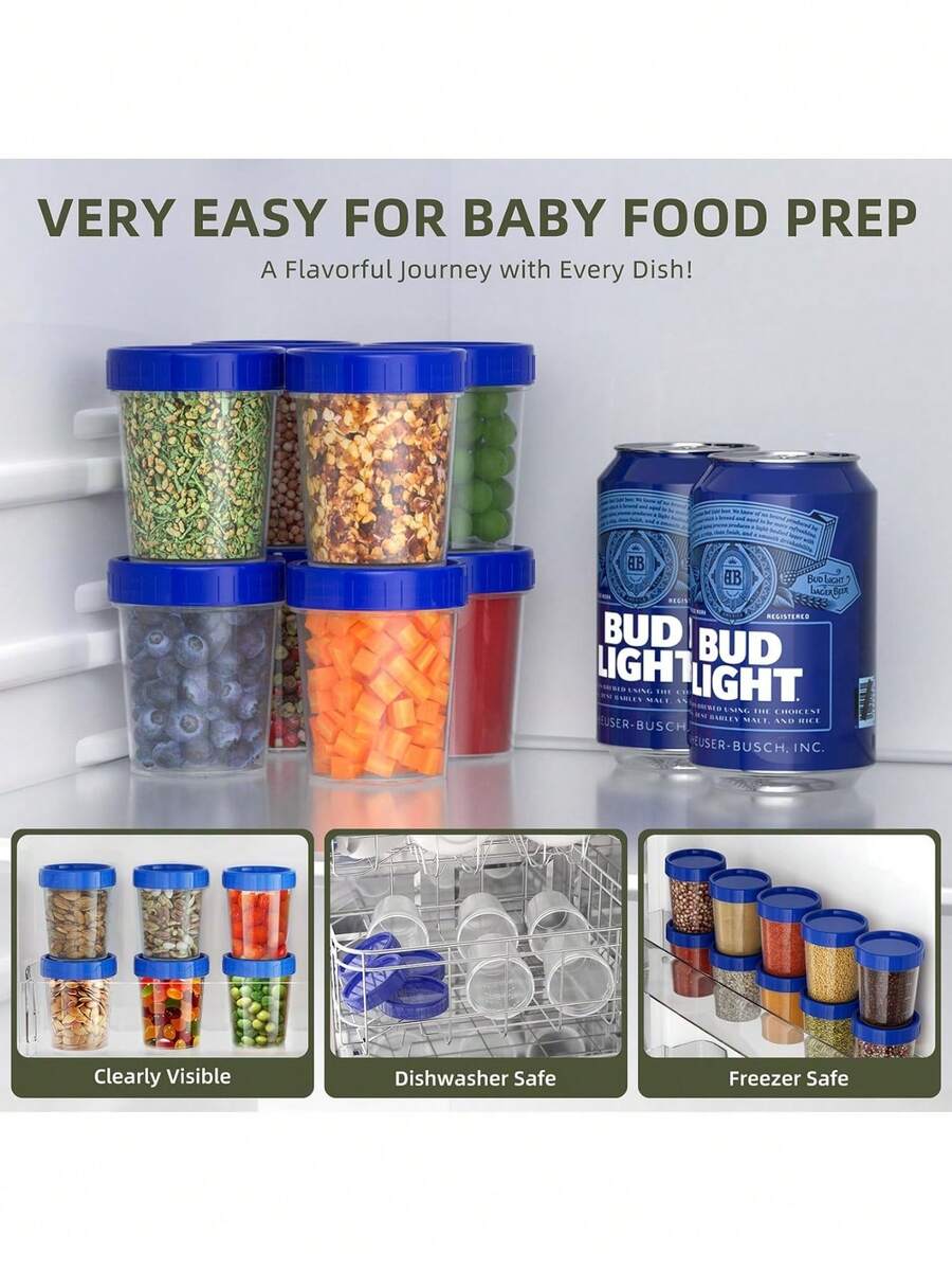 [10 Pack] 4oz Salad Dressing Container To Go Small Containers With