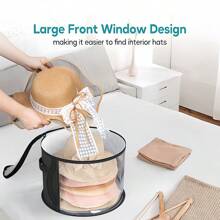 1pc Folding Circular Brimmed Hat Storage Bucket, Clothing & Hat Travel Organizer Box Drawer Wardrobe Organizer Closet Storage Quilted Bag Under-Bed Organizer Box Divider Clothes Bin Bag Clothes For Home Bedroom Back To School Dorm, For Sundries Underwear Lingerie, Foldable 6/7/11 Grids, Packing Essentials, Cover For Clothes Storage Drawer/Wardrobe Organizer/Closet Storage/Quilted Bag Under-Bed Organizer Box/Divider Clothes Bin Bag Clothes For Home Bedroom/Back To School/Dorm/For Sundries/Underwear/Packing Essentials/Cover For Clothes Storage