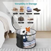 1pc Folding Circular Brimmed Hat Storage Bucket, Clothing & Hat Travel Organizer Box Drawer Wardrobe Organizer Closet Storage Quilted Bag Under-Bed Organizer Box Divider Clothes Bin Bag Clothes For Home Bedroom Back To School Dorm, For Sundries Underwear Lingerie, Foldable 6/7/11 Grids, Packing Essentials, Cover For Clothes Storage Drawer/Wardrobe Organizer/Closet Storage/Quilted Bag Under-Bed Organizer Box/Divider Clothes Bin Bag Clothes For Home Bedroom/Back To School/Dorm/For Sundries/Underwear/Packing Essentials/Cover For Clothes Storage