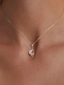 WOSTU Opal Series 1pc 925 Sterling Silver Cute Moon Cat/Dog Paw/Sun Charm Beads And Bear/Aurora Pony Charm Pendant For Girl&Women DIY Bracelet Necklace Jewelry Making Gifts - Multicolor - View 3