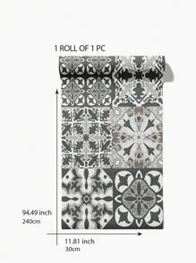 SUPSTICKER 1 Cuộn Miếng Dán Nhà Bếp Phong Cách Bohemian Cổ Điển, Chống Thấm Nước, Chống Dầu, Chống Mài Mòn, Dễ Vệ Sinh, Chịu Nhiệt Độ Cao, Bóc Và Dán, Có Thể Tháo Rời, Có Thể Dán Vào Phòng Khách, Phòng Ngủ, Nhà Bếp Và Phòng Tắm, Cải Tạo, Trang Trí, Có Ba Kích Thước: 11,81X47,24 inch/11,81X94,49 inch/11,81X141,73 inch - Nhiều màu - Xem 14