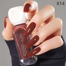 6pcs Nail Polish Set, 10ml Peel Off Water-Based Starry Nail Polish, Coffee Brown Nails, Fast Drying Long-Lasting Healthy And Brightening Effect - Suitable For All Season, Manicure Kit Diy Salon Nail Supplies ,Ideal For Women And Girls