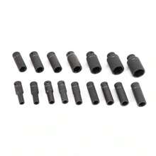 WUPYI Juego de llaves de vaso de 16 piezas, tuercas para vehículos, tuercas de impacto largas, 1/2"