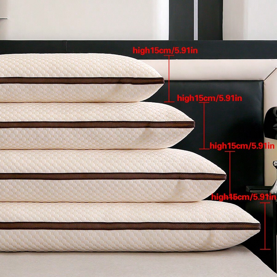 Couple's Double Head Support Pillow, Feather Filled AntiFlatten