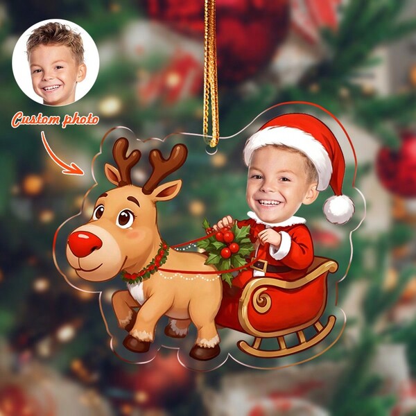 1pc Custom Family Baby Photo Memorial Pendant, Tree Acrylic Memorial Pendant, The First Memorial Pendant, For Your Family And Friends To Provide Unique Souvenirs, Warm Gifts Birthday Graduation Home Decor Christmas Decorations Room Decor Christmas