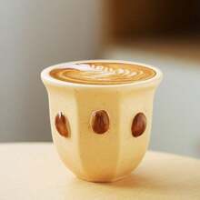 Cốc sứ Espresso 180ml có họa tiết hạt cà phê, mỗi cốc có màu sắc rực rỡ, thiết kế cầm tay để vẽ Latte Art, hoàn hảo cho quán cà phê và phòng trà - Nhiều màu - Xem 15