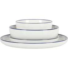 Gibson Home Oslo Porcelain Chip And Scratch Resistant Dinnerware Set, Service For 4 (16pcs), Plates And Bowls Dishes Sets, White - 卡其色 - 查看 5