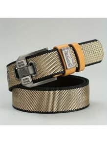 2026 New Plain Nylon Belt For Men, Simple Style Sliding Buckle, Adjustable For Parties And Business, Year-Round Wear, For Teens, Young Adults, Daily Use - 全穀類咖啡 - 查看 8