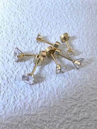 6st/set rostfritt stål & öronbensörhängen för kvinnor