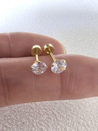 6st/set rostfritt stål & öronbensörhängen för kvinnor