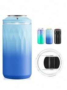 Beer Can Cooler Insulated For 12oz Slim Cans | Skinny Can Insulated Stainless Steel Drink Holder For Hard Seltzer, Beer, Soda, And Energy Drinks