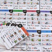I Can Read Phonics CVC Word Learning Flashcards, English Flashcards, Educational Learning Toys, Learning School Classroom Supplies, Educational Reading Toys For Indoor And Outdoor Reading (Some Accessories Are Random, With Two Metal Rings Included), Best Gift (Style Random)