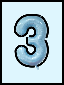 10pcs/Set 40inch (Approx. 101cm) Huge 0-9 Number Cartoon Balloons, Cartoon Balloons, Black & White Balloons, Aluminum Foil Polyester Balloons, White/Pink/Light Blue/Caramel/Cream/Cow Print Foil Balloons, For Birthday Party Decorative Balloon Props - Multicolor - View 59