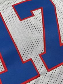 Boyfriend Style Men's American Football Jersey Shirt, No.17 White With Embroidery, Sports Tee - White - View 5