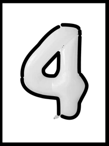 10pcs/Set 40inch (Approx. 101cm) Huge 0-9 Number Cartoon Balloons, Cartoon Balloons, Black & White Balloons, Aluminum Foil Polyester Balloons, White/Pink/Light Blue/Caramel/Cream/Cow Print Foil Balloons, For Birthday Party Decorative Balloon Props - Multicolor - View 39