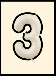 10pcs/Set 40inch (Approx. 101cm) Huge 0-9 Number Cartoon Balloons, Cartoon Balloons, Black & White Balloons, Aluminum Foil Polyester Balloons, White/Pink/Light Blue/Caramel/Cream/Cow Print Foil Balloons, For Birthday Party Decorative Balloon Props - Multicolor - View 15