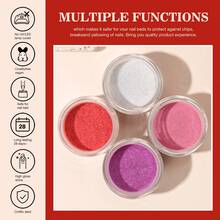 Bộ dụng cụ làm móng bột nhúng GELHR Christmas màu hồng đỏ tím trắng sữa nhũ bạc, Bộ 4 màu bột nhúng, Lớp phủ nền móng nghệ thuật kiểu Pháp, Chất kích hoạt dạng lỏng thiết yếu cho tiệm làm móng tự làm, 14 món - Nhiều màu - Xem 4