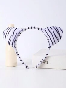 1PC Cartoon Animal Headbands With Ears,Horns, And Hoops-Animal Role Performance Headband Tiger Pig Cat Little Chicken Rabbit Mouse Sheep Cow Monkey Giraffe, Frog, Dog, Bunny, Wolf Headwear, Makeup Party Headwear,Birthday Photo Props, Party,Hairband,Hair Hoop