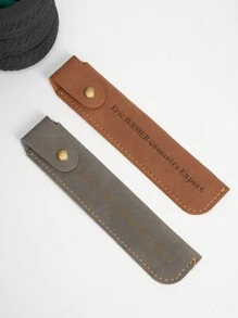 Personalização 1 peça bolsa para caneta de cor sólida, bolsa para caneta de Pu, capa para caneta anti-riscos, brinde publicitário, brinde empresarial, acessórios para dormitório de escritório (sem bolsa para caneta apenas)