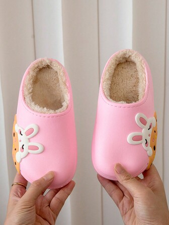 HAHABOBO Winter Children's Shoes Cartoon Cute Slippers Warm Waterproof Home Indoor Slippers Boys Shoes Children's Fall And Winter