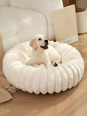 1pc Thicken Plush Pet Bed, Warm And Comfortable Pet Nest, Suitable For Small, Medium And Large Size Pets Indoor