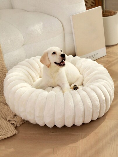 1pc Thicken Plush Pet Bed, Warm And Comfortable Pet Nest, Suitable For Small, Medium And Large Size Pets Indoor