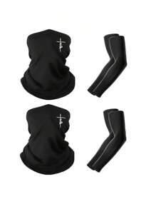 2pcs Unisex Cycling Face Mask, Multipurpose Balaclava Neck Gaiter, Made Of Milk Silk, Suitable For Daily Use, Outdoor Travel, Hiking, Skiing, Gift - Multicolor - View 5