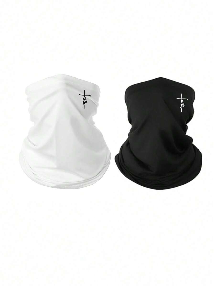 2pcs Unisex Cycling Face Mask, Multipurpose Balaclava Neck Gaiter, Made Of Milk Silk, Suitable For Daily Use, Outdoor Travel, Hiking, Skiing, Gift - Multicolor - View 1