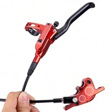 Freni a disco idraulici a quattro pistoni CNC M840 di alta qualità Freni a disco idraulici per mountain bike Freno a disco a doppia faccia Rosso