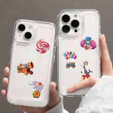 50 miếng dán hình xiếc Carnival bằng nhựa vinyl thẩm mỹ dùng cho sổ lưu niệm, nhật ký, máy tính xách tay, cản xe, ván trượt, bình nước, máy tính, điện thoại, phim hoạt hình, mũ bảo hiểm, nhãn dán và đề can ô tô - Nhiều màu - Xem 7