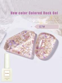 Dung tích 12ml Kiểu dáng Vỏ sò lấp lánh Màu sắc đá Gel Sơn móng tay Gel lấp lánh Đá quý trắng Lấp lánh Màu sắc thời trang Liệu pháp ánh sáng Vỏ sò Gel Nghệ thuật làm móng Sử dụng đèn LED làm móng Gel cơ sở sửa chữa, Lớp phủ gel sửa chữa Thích hợp cho phụ nữ sử dụng tại nhà. - Nhiều màu - Xem 7