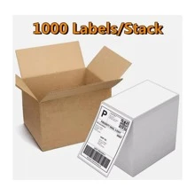 Tapsin 4000 Fanfold 4 X 6 Direct Thermal Shipping Labels For Zebra 2844 Elton Rollo UK - White - View 4