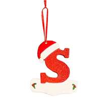 1 pieza Adorno colgante en forma de letra del abecedario A-Z para árbol de Navidad, 26 letras para decoración del hogar de Navidad y Año Nuevo, ornamento DIY de acrílico - Multicolor - Ver 30