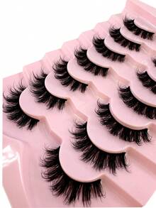 New7 Cặp Lông Mi Nga Tự Nhiên Mềm Mịn Lông Mi Giả 3D Lông Mi Giả Lông Mi Giả Lộn Xộn Ấn Tượng Lông Mi Giả Dài Như Cáo Nâng Mắt Bộ Nối Mi Dải Mi Toàn Bộ Cho Mắt Bạn Trang Điểm Làm Đẹp Và Làm Dày Góc Ngoài - màu đen - Xem 9