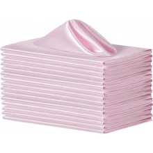 6/8/12/24/16 pièces Set de serviettes en satin de soie rouge, serviettes de table carrées en polyester lavables, convient pour la décoration de mariage et de fête - Multicolore - Voir 51