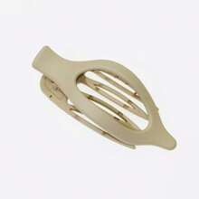 组合装哑光纯色亚克力鳄鱼皮、扁平矩形、椭圆形、发爪、防滑发夹，适合休闲发型，适合返校、沐浴 - 彩色 - 查看 15