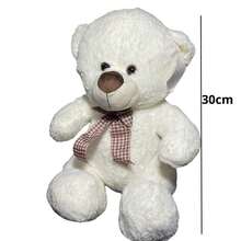 White Teddy Bear With Bow 30cm - HK Baby - 白色 - 查看 4