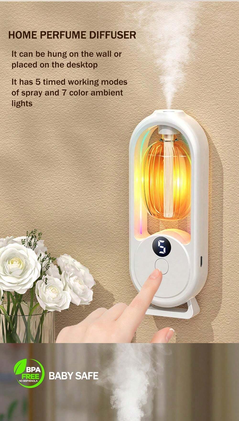 Lavender Wall Mounted Essential Oil Diffuser Aroma Oils Refill