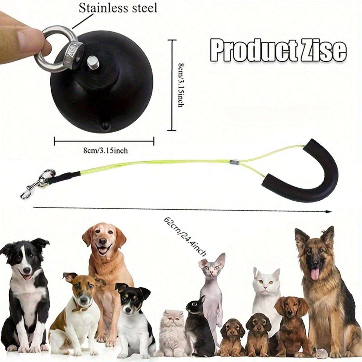 Suction Cup Fixed Dog Bath Restrainer, Adjustable Pet Bathing Safety ...