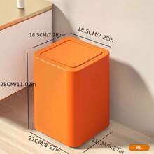 1pc Household Bathroom Wastebasket With Lid, Nordic Style Sorting Trash Bin For Office, Bedroom, Kitchen, Bathroom And Living Room Large,Kitchen,Bathroom,Multi-Colored Trash Can,