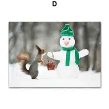 1 件圣诞树红色复古车鹿咖啡厅墙壁艺术帆布画客厅装饰海报和印刷品家居墙壁画无框架 - 彩色 - 查看 32