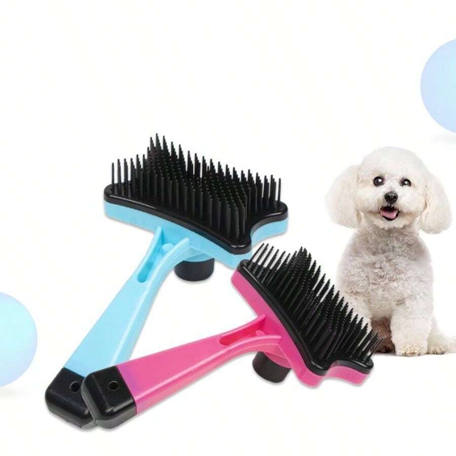 Pet Deshedding Brush, OneClick Fur Removal Grooming Tool, Massage Comb