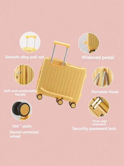 حقيبة سفر بعجلات وقفل مقاس 22 بوصة، جندرية، للتنقل بها عند السفر وحمل يدوي، حقيبة متنقلة ومتينة، حقيبة سفر مناسبة للسفر والإجازات والشتاء، مقاومة للماء