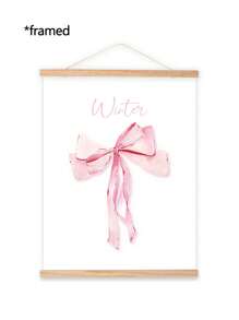 1 pieza Póster de arte estilo lazo con nombre personalizado, pintura en lienzo con letra, póster nórdico, decoración de pared para habitación de niños, accesorio, imagen colgante regalo de Navidad, Día de San Valentín, decoración Día de San Valentín, sin marco
