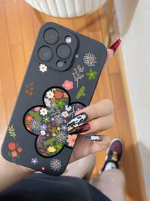 1 件防摔防滑熊和花卉仙人掌手机壳保护套适用于 iPhone、Honor、Redmi、Galaxy、Pixel - 黑色 - 查看 6