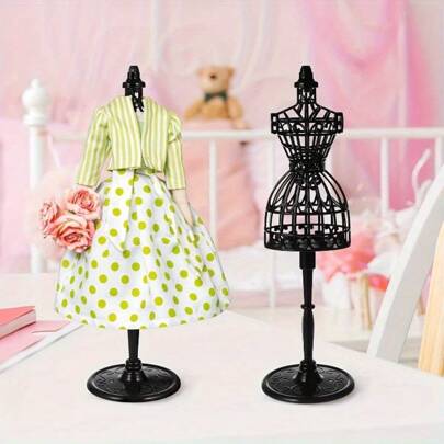 1PC Manikin Body Mini Dress Form Mannequin Doll Dress Mannequin Model Stand Cloth Gown Display Support Holder Clothes Model Rack For Dress Display
