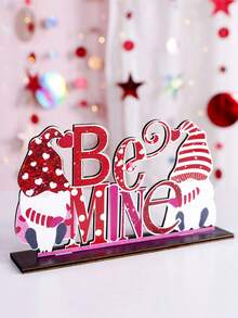 1pc Đồ trang trí để bàn hình chú lùn "Be Mine" ngày lễ tình nhân - Biển báo tình yêu bằng gỗ để trang trí nhà lãng mạn, Đồ trang trí ngày lễ cho ngày lễ tình nhân, đám cưới hoặc kỷ niệm, Hoàn hảo cho lò sưởi, kệ hoặc bàn Quà tặng tốt nhất - Nhiều màu - Xem 3