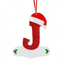 1 pieza Adorno colgante en forma de letra del abecedario A-Z para árbol de Navidad, 26 letras para decoración del hogar de Navidad y Año Nuevo, ornamento DIY de acrílico - Multicolor - Ver 34