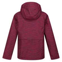 Regatta Childrens/Kids  Zebra Print Waterproof Jacket (Dark Pimento) - Red - View 2