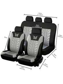Conjunto Completo De 17 Piezas De Funda Para Asiento De Automóvil Para Mujeres, Fundas Universales Para Asientos Delanteros Y Traseros De Automóvil, Fundas Para El Volante Esponjosas, Funda De Cambio De Freno De Mano De Franela, Colgador De Accesorios Y Etiqueta De Anillo De Emblema - Rosa - Ver 7
